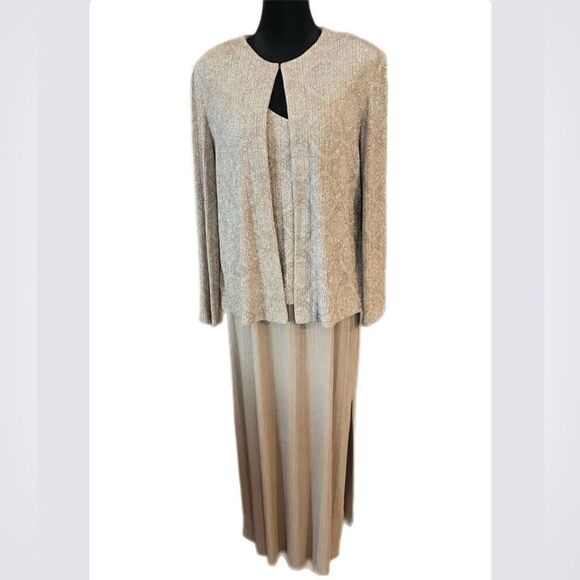 Alex Evening Mother Of The Bride  Sleeveless Dress with Jacket 14P - Picture 1 of 13